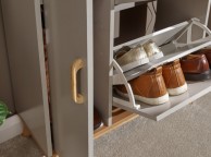 GFW Nordica Shoe and Boot Cabinet in Oak and Grey Thumbnail