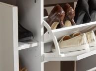 GFW Nordica Shoe and Boot Cabinet in Oak and White Thumbnail