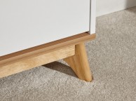 GFW Nordica Shoe and Boot Cabinet in Oak and White Thumbnail