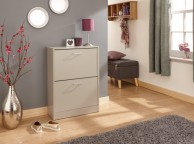 GFW Stirling Two Tier Shoe Cabinet in Grey Thumbnail