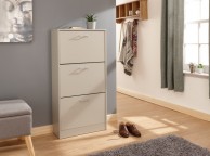 GFW Stirling Three Tier Shoe Cabinet in Grey Thumbnail