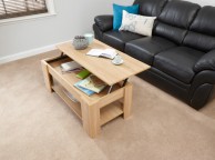 GFW Lift Up Coffee Table in Oak Finish Thumbnail