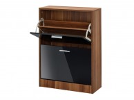 LPD Strand 2 Drawer Shoe Cabinet In Black Gloss Thumbnail