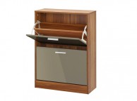 LPD Strand 2 Drawer Shoe Cabinet In Black Gloss Thumbnail