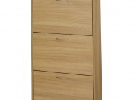 LPD Nova 3 Drawer Shoe Cabinet In An Oak Finish Thumbnail