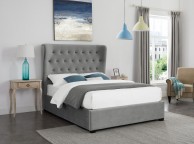 LPD Belgravia 4ft6 Double Grey Fabric Ottoman Bed Frame Thumbnail