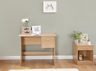 GFW Panama 2 Drawer Desk in Oak Finish Thumbnail