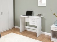 GFW Panama 2 Drawer Desk in White Thumbnail