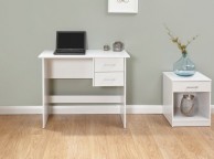 GFW Panama 2 Drawer Desk in White Thumbnail