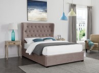 LPD Belgravia 6ft Super Kingsize Cappuccino Fabric Ottoman Bed Frame Thumbnail