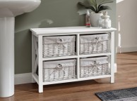 GFW Padstow Low 2 Pus 2 Drawer Chest in White Thumbnail