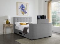 LPD Mayfair 5ft Kingsize Grey Fabric TV Bed Thumbnail