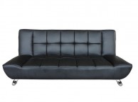 LPD Vogue Sofa Bed In Black Faux Leather Thumbnail