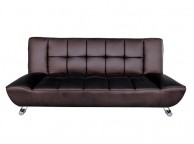 LPD Vogue Sofa Bed In Brown Faux Leather Thumbnail