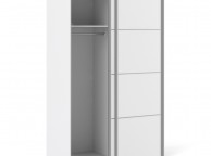 FTG Verona White Sliding Door Wardrobe (120cm 5 x Shelf) Thumbnail