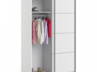 FTG Verona White Sliding Door Wardrobe (120cm 5 x Shelf) Thumbnail