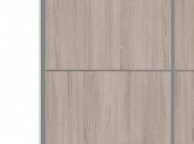 FTG Verona Truffle Oak Finish Sliding Door Wardrobe (180cm 2 x Shelf) Thumbnail