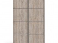 FTG Verona Truffle Oak Finish Sliding Door Wardrobe (120cm 5 x Shelf) Thumbnail