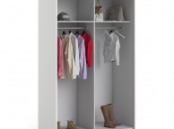 FTG Verona White And Oak Finish Sliding Door Wardrobe (120cm 2 x Shelf) Thumbnail