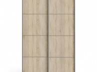 FTG Verona White And Oak Finish Sliding Door Wardrobe (120cm 2 x Shelf) Thumbnail