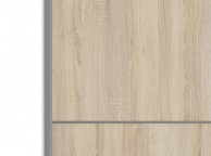 FTG Verona White And Oak Finish Sliding Door Wardrobe (180cm 5 x Shelf) Thumbnail