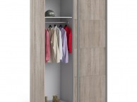 FTG Verona Truffle Oak Finish Sliding Door Wardrobe (120cm 2 x Shelf) Thumbnail