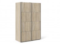 FTG Verona Oak Finish Sliding Door Wardrobe (120cm 2 x Shelf) Thumbnail