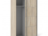 FTG Verona Oak Finish Sliding Door Wardrobe (120cm 2 x Shelf) Thumbnail