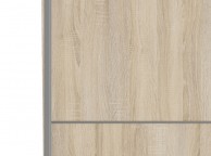 FTG Verona Oak Finish Sliding Door Wardrobe (120cm 5 x Shelf) Thumbnail