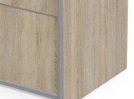 FTG Verona Oak Finish Sliding Door Wardrobe (180cm 5 x Shelf) Thumbnail
