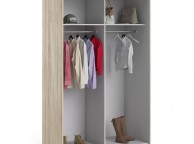 FTG Verona Oak Finish Sliding Door Wardrobe (120cm 2 x Shelf) Thumbnail