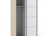 FTG Verona Oak And White Sliding Door Wardrobe (120cm 5 x Shelf) Thumbnail