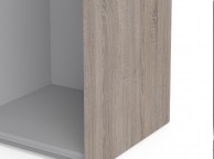 FTG Verona Truffle Oak And White Sliding Door Wardrobe (180cm 5 x Shelf) Thumbnail