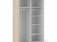 FTG Verona Oak And White Sliding Door Wardrobe (120cm 5 x Shelf) Thumbnail