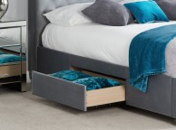 Birlea Marlow 5ft Kingsize Grey Fabric Bed Frame with 2 Drawers Thumbnail