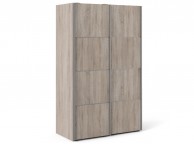 FTG Verona Truffle Oak Finish Sliding Door Wardrobe (120cm 5 x Shelf) Thumbnail