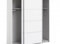 FTG Verona White Sliding Door Wardrobe (180cm 2 x Shelf) Thumbnail