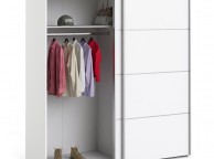 FTG Verona White Sliding Door Wardrobe (180cm 5 x Shelf) Thumbnail