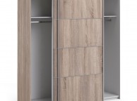 FTG Verona Truffle Oak Finish Sliding Door Wardrobe (180cm 2 x Shelf) Thumbnail