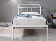 Sleep Design Bourton 3ft Single White Metal Bed Frame Thumbnail