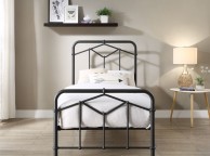 Flintshire Axton 3ft Single Black Metal Bed Frame Thumbnail