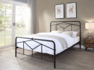 Flintshire Axton 5ft Kingsize Black Metal Bed Frame Thumbnail