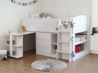 Flintshire Billie White Wooden Midsleeper Bed Thumbnail