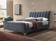 Birlea Clover 4ft Small Double Grey Velvet Fabric Bed Frame Thumbnail