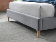 Birlea Elm 4ft6 Double Grey Velvet Fabric Bed Frame Thumbnail