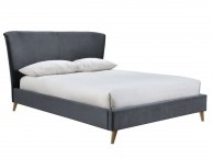 Birlea Rowan 4ft Small Double Grey Velvet Fabric Bed Frame Thumbnail