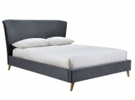 Birlea Rowan 4ft6 Double Grey Velvet Fabric Bed Frame Thumbnail