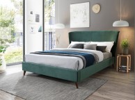 Birlea Rowan 4ft6 Double Green Velvet Fabric Bed Frame Thumbnail