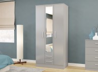 Birlea Lynx Grey 3 Door 2 Drawer Wardrobe With Centre Mirror Thumbnail