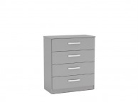 Birlea Lynx Grey Gloss 4 Drawer Chest of Drawers Thumbnail